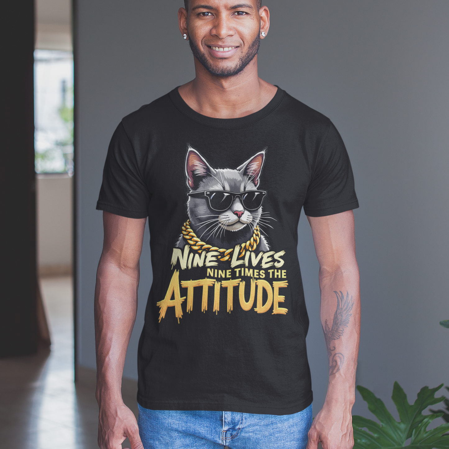 Nine Lives Nine Times the Attitude T-Shirt