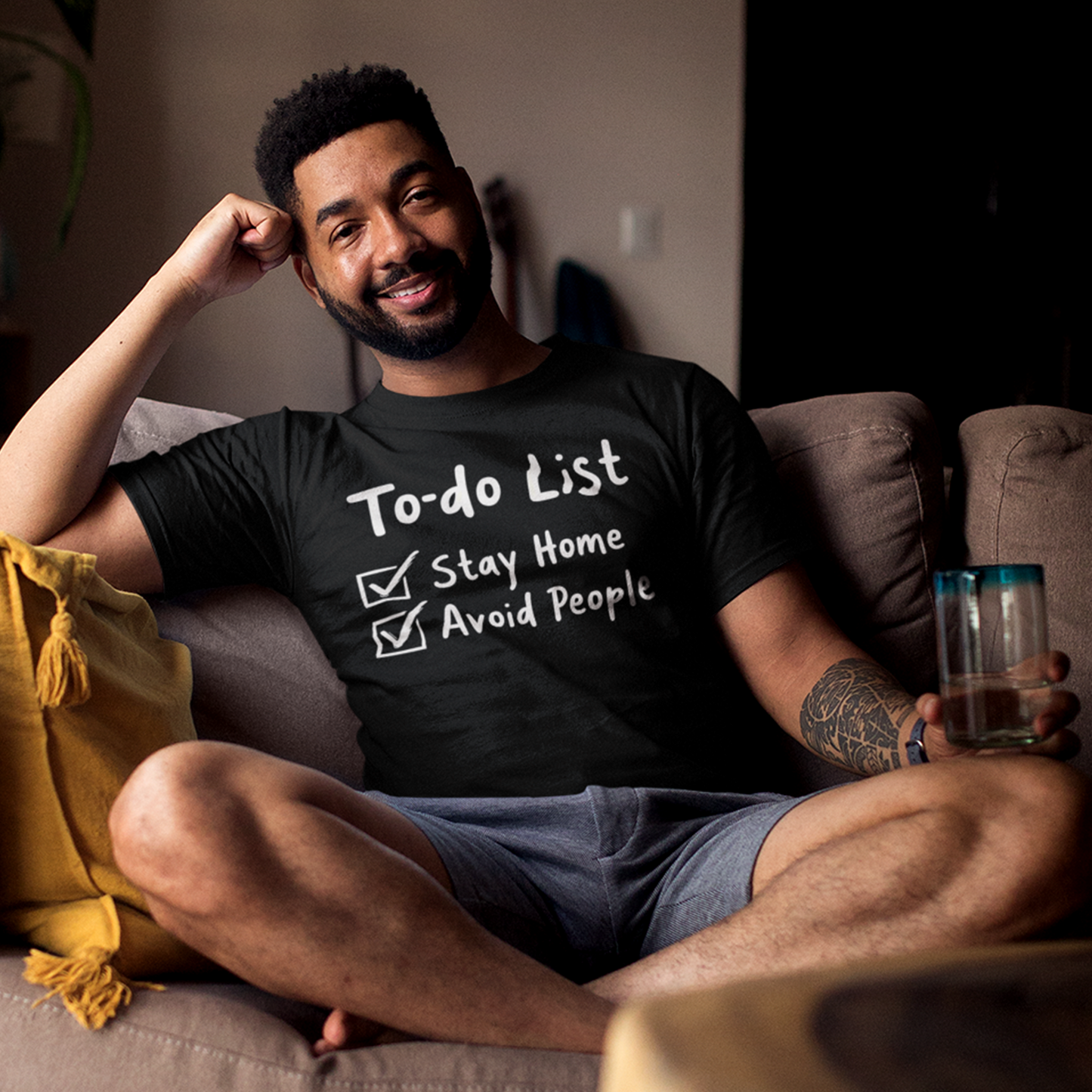 To-do List - Stay Home Avoid People T-Shirt